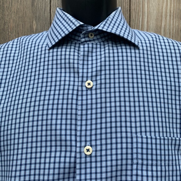 Peter Millar Plaid Long Sleeve Button Down. - Picture 3 of 8